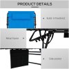 Outsunny Foldable Sun Lounger Set with 5-level Reclining Back, Outdoor Tanning Chairs Sun Loungers with Build-in Padded Seat, Side Pocket, Headrest for Beach, Patio, Blue