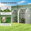 Outsunny Tomato Greenhouse, Garden Growhouse with 2 Roll-up Doors and 4 Mesh Windows, Portable Indoor Outdoor Green House, 185 x 94 x 150cm, White