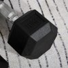 HOMCOM Rubber Dumbbell Sports Hex Weights Sets Home Gym Fitness Hexagonal Dumbbells Kit Weight Lifting Exercise (2 x 10kg)