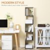 HOMCOM Modern 5-Tier Bookshelf, Freestanding Bookcase Storage Shelving for Living Room Home Office Study