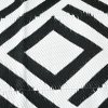 Outsunny Reversible Outdoor Rug with Carry Bag, Waterproof Plastic Straw Mat for Garden, Deck, RV, Picnic, Beach, Camping, 182 x 274cm, Black & White