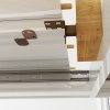 HOMCOM Extendable Dining Table, 120-160 x 70cm Rectangular Kitchen Table for Small Spaces, Seats 4-6 People, High Gloss White