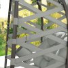 Outsunny Egg Chair Outdoor, 2 Seater Folding Weave Garden Furniture Chair with Cushion, Cup Pockets for Patio Balcony - Light Grey