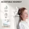 HOMCOM Ergonomic Office Chair, Mesh Desk Chair with 3D Armrests, Rotatable Headrest, Adjustable Lumbar Support, Coat Hanger, Footrest for Home Office, Grey