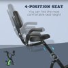 HOMCOM 2-in-1 Folding Exercise Bike, Foldable Stationary Bike with 8-Level Adjustable Magnetic Resistance, Arm Resistance Band, Pulse Sensor and LCD Monitor, Green