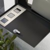 HOMCOM Wall Mounted Letter Box, Weatherproof Post Box for Outside, Modern Mailbox with 2 Keys and Viewing Windows, Easy to Install, 36.5x11.5x29cm, Black
