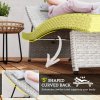 Outsunny Outdoor PE Rattan Sun Lounger, Folding Wicker Garden Lounger Recliner with 4-Level Adjustable Backrest, Rolling Sunbed Lounge Chair with Wheels, Non-Slip Legs for Balcony, Beach, Grey
