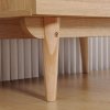 HOMCOM 2 Door Wardrobe with 2 Drawers, Hanging Rail, Anti-tipping Design for Bedroom Clothes Storage Organiser, Natural Wood Colour