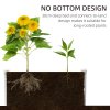Outsunny 96L Raised Garden Bed, Weather-resistant PP Planter Box Containers for Outdoor Patio Plant Flower Vegetable, 60 x 60 x 30 cm