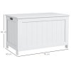 HOMCOM Storage Chest, Modern Storage Trunk with 2 Safety Hinges and Cut-out Handles, Wooden Toy Box for Living Room, Entryway, 76 x 40 x 48 cm