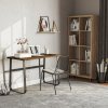 HOMCOM Computer Table, Writing Desk with Steel Frame and Wood Top, Industrial Home Study Table, 115 x 58 x 74.5cm, Rustic Brown and Black