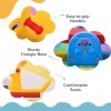 HOMCOM Seesaw for Children, Teeter Totter with Easy-Grip Handles for 1-4 Years, Indoor Outdoor Playground Equipment with 2 Seats, Multicolour