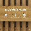 Outsunny Wall-mounted Wooden Garden Planters with Trellis, Drainage Holes and 3 Movable Planter Boxes, Wall Raised Garden Bed for Patio, Carbonised