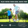 HOMCOM Angle Adjustable Rebounder Net Goal Training Set Suitable For Football, Baseball, Basketball Daily Training Black - 78L x 84W x 65-75H cm