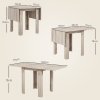 HOMCOM Folding Dining Table, Extendable Kitchen Table for Small Space, Drop Leaf Table for 2-4 People, Oak