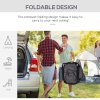 Outsunny Camping Moon Chair, Portable Folding Camping Chair for Adults with Wide Padded Oxford Seat for Outdoor Camp, Travel, Fishing, Beach, Grey