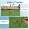 Outsunny Crane Garden Ornaments, 2 PCS Steel Garden Statue Set Gifts, Water and Rust Resistant Sculptures for Patio Pond Landscape Decoration, Multi-Colour