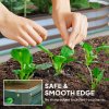 Outsunny 432L Square Raised Garden Bed Box with Weatherized Steel Frame for Vegetables, Flowers and Herbs, 120 x 120 x 30cm, Green