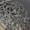 PawHut Rattan Elevated Cat Bed House Kitten Basket Ball Shaped Pet Furniture w/ Removable Cushion - Silver-Tone and Grey