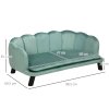 PawHut Dog Sofa for Medium, Large Dogs, Shell Shaped Pet Couch Bed with Legs, Cushion, Washable Cover - Green