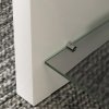 HOMCOM High Gloss Coffee Table with Storage, Two-Tier Living Room Table with Glass Shelf, Modern Centre Table for Home Office, 100 x 45 x 45cm, High Gloss White