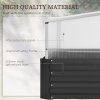 Outsunny Galvanised Raised Garden Bed with Greenhouse and Openable Cover, Metal Outdoor Planters for Vegetables, Flowers and Herbs, for Patio and Garden, 126 x 107 x 67.5cm, Dark Grey