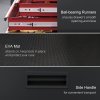 HOMCOM Rolling Tool Cabinet on Wheels with 5 Drawers and Lockable Cabinet, Portable Top Tool Chest and Roller Cabinet Combo for Workshop and Home, Red