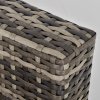 Outsunny Armless Rattan Garden Chair, Outdoor Rattan Chair with Cushions, PE Wicker Garden Furniture with Steel Frame, Adjustable Footpads for Garden, Terrace, Deep Grey