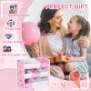 ZONEKIZ Kids Storage Unit Toy Box Organiser Bookshelf w/ Nine Removable Baskets, for Bedroom, Nursery, Playroom - Pink