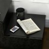 HOMCOM Bedside Table with LED Light, Nightstand with 2 Drawers and High Gloss Front, USB Powered Side Table with Remote for Bedroom, Living Room, Black