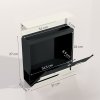 HOMCOM Wall Mounted Post Box with Viewing Window, 2 Lock, Modern Galvanised Steel Mailbox with Copper Core, Weatherproof Letterbox for Outdoor Use, Easy to Install, White