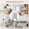 HOMCOM 3-Drawer Lockable Filing Cabinet, File Cabinet on Wheels, Mobile Office Storage Drawers for Home Office, Bedroom and Living Room