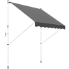 Outsunny Balcony 3 x 1.5m Manual Adjustable Awning, DIY Patio Clamp Awning Canopy, Retractable Shade Shelter Easy to Move for Balcony, Grey