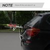 HOMCOM Foldable 3 Bike Carrier Rear Hitch Mount Bicycle Rack W/ Straps Car Trunk SUV Travel Transit