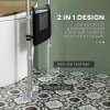 HOMCOM Free Standing Toilet Frame, Height and Width Adjustable Toilet Safety Frame with Arms, 2 Additional Suction Cups, Storage for Elderly, Disabled, Handrail Grab Bar, 136kg Weight Capacity