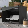 Outsunny 3 Seater 600D Oxford Patio Swing Chair Cover Outdoor Garden Furniture Rain Protection Protector Waterproof Anti-UV, 205 x 124 x 164cm, Dark Grey