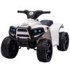 HOMCOM 6V Kids Electric Ride on Car, All Terrain Vehicle Toy, Quad Bike With Headlights, Horn, for Toddlers 18-36 Months White