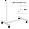 HOMCOM Height Adjustable Over Bed Table with Wheels, C Shaped Laptop Desk, Portable Hospital Bed Table for Living Room, Bedroom
