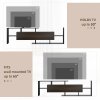 HOMCOM Modern TV Cabinet with Wall Shelf, TV Unit with Storage Shelf and Cabinet, for Wall-Mounted 65