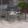 Outsunny Aluminium Outdoor Coffee Table, Rectangular Patio Side Table with Slat Tabletop for Indoor, Garden, Balcony, 100cm x 60 cm, Brown