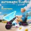 AIYAPLAY Pedal Go Kart, Ride on Racer with Freewheel System, Brake, Non-Slip EVA Wheels, Metal Frame, Go Kart for Kids Ages 3-6 Years, Pink