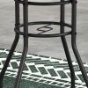 Outsunny 60 cm Garden Round Coffee Table,  Outdoor Side Table with Tempered Glass Printed Table Top and Foot Pads for Porch, Balcony, Tan Brown
