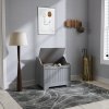 HOMCOM Storage Chest, Storage Trunk with Safety Hinge and U-shaped Cut-out Pull, Wooden Storage Box for Living Room, Entryway, 56.4 x 38 x 56 cm