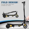 HOMCOM Folding Electric Scooter 120W E-Scooter with Three Mode LED Headlight, Warning Bell, Adjustable Height, 12km/h Maximum Speed, for Ages 7-14 Years - Black