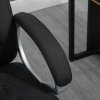 HOMCOM Office Chair Computer Chair Executive Office Chair with Height Adjustable, Comfortable Desk Chair for Home Office Fabric Black