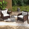Outsunny 2pc Outdoor Seat Cushions Back Cushions, 60 x 60 x 10cm Water Repellent Seat Pads for Garden Patio Kitchen Office Chairs, White