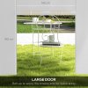 Outsunny Gazebo Side Panels with Windows and Doors, for 3x3(m) or 3x6m Pop Up Gazebo, 2 Pack Sides Replacement, White