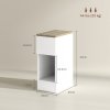 HOMCOM Bedside Tables Set of 2, Modern Side Tables with Drawer and Shelf, Nightstands for Bedroom, Living Room, White