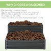 Outsunny 2 Tier Galvanised Raised Garden Bed, Outdoor Steel Planter Box with Open Bottom for Vegetables, Flowers and Herbs, 120 x 101 x 58 cm, Dark Grey