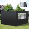 Outsunny 3 Meters Gazebo Replaceable Exchangeable Side Panel Wall Panels Walls With Window, Black